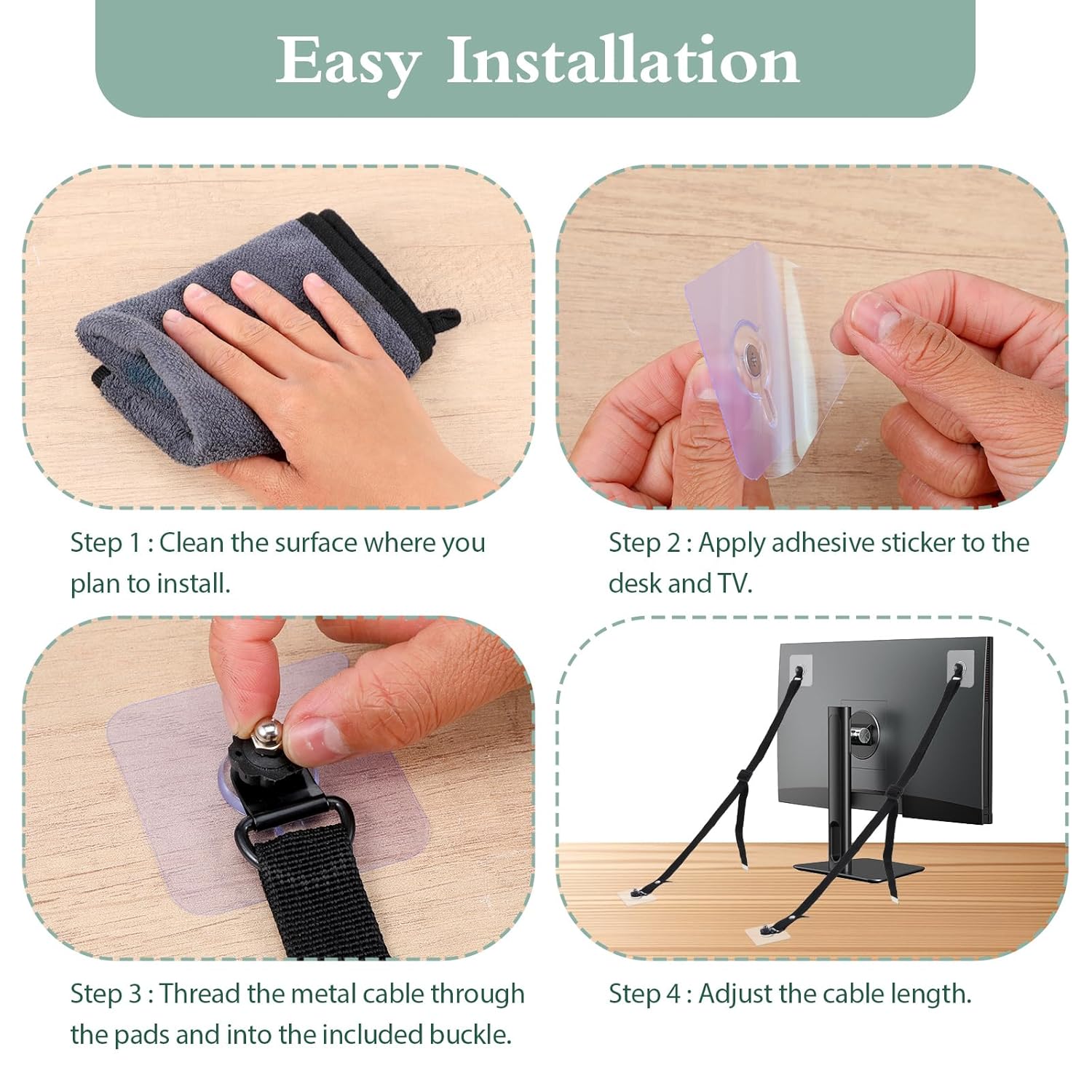 Adjustable TV Safety Straps, N - Earthquake Anchor Strap review and price