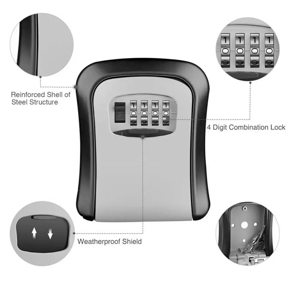 Wall Mount Key Lock Box 4 Digi - Lockbox Key Secure review and price