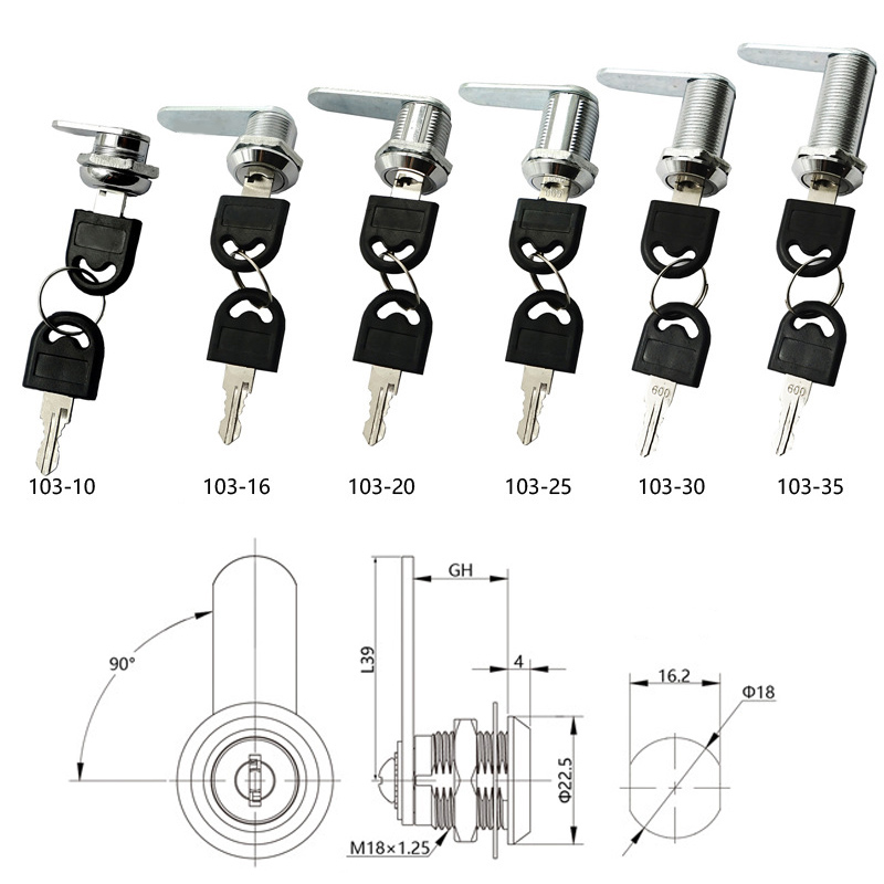 Cam Lock Security Lock 16-40mm - Lockbox Key Secure review and price