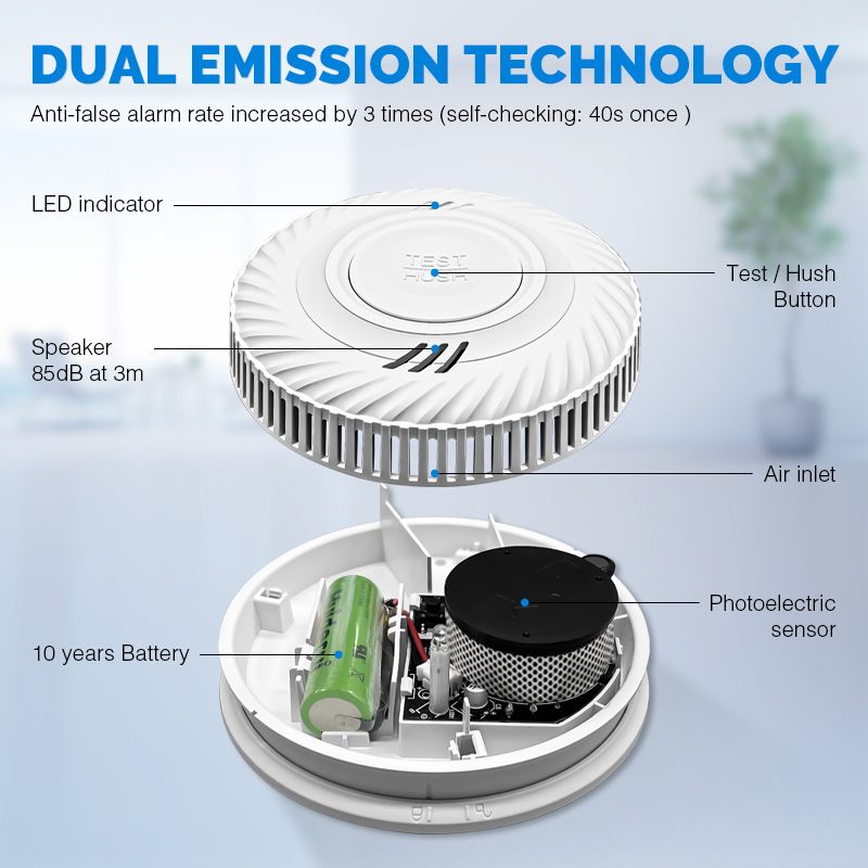 Powered Hotel Smart Wireless T - Smoke Detector Interconnected review and price