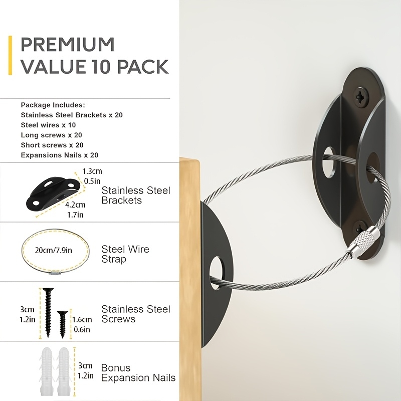 Furniture Wall Anchors with An - Earthquake Anchor Strap review and price